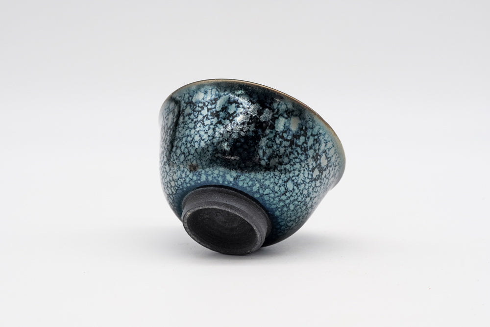 Japanese Teacup - ÌïÖÐÓÀáÔ Tanaka Eik¨ - Blue Yuteki Tenmoku Kiyomizu Senchawan - 50ml